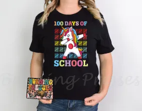 1075 100 days of school unicorn DTF/Sublimation Transfer