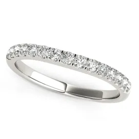 14k White Gold Pave Set Style Diamond Wedding Band (1/4 cttw)-rxd68813y28bt