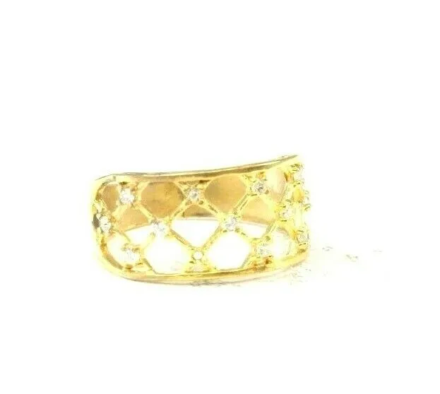 22k Gold Ring | Elegant Ladies Band | Size 7.5 | Resizable | Item# r2537mon