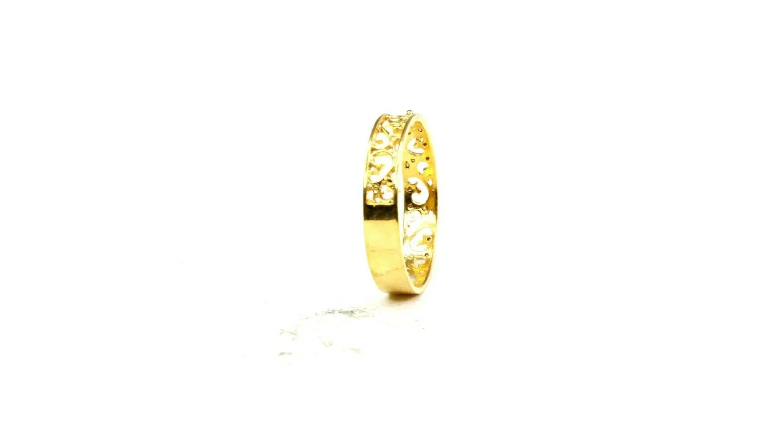 22k Ring Solid Gold ELEGANT Charm Ladies Band SIZE 11.5 RESIZABLE r2567mon