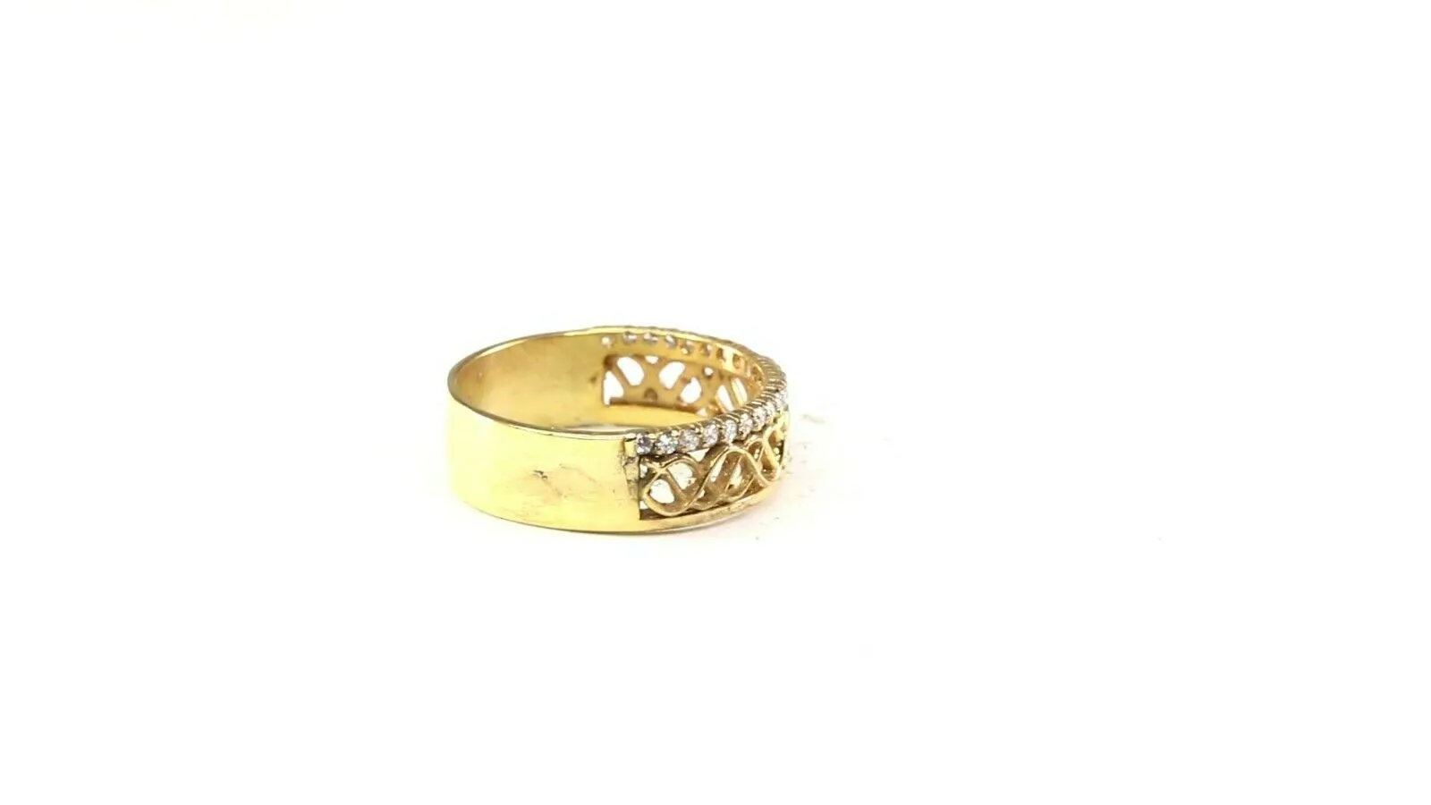 22k Ring Solid Gold ELEGANT Charm Ladies Band SIZE 8 RESIZABLE r2541mon