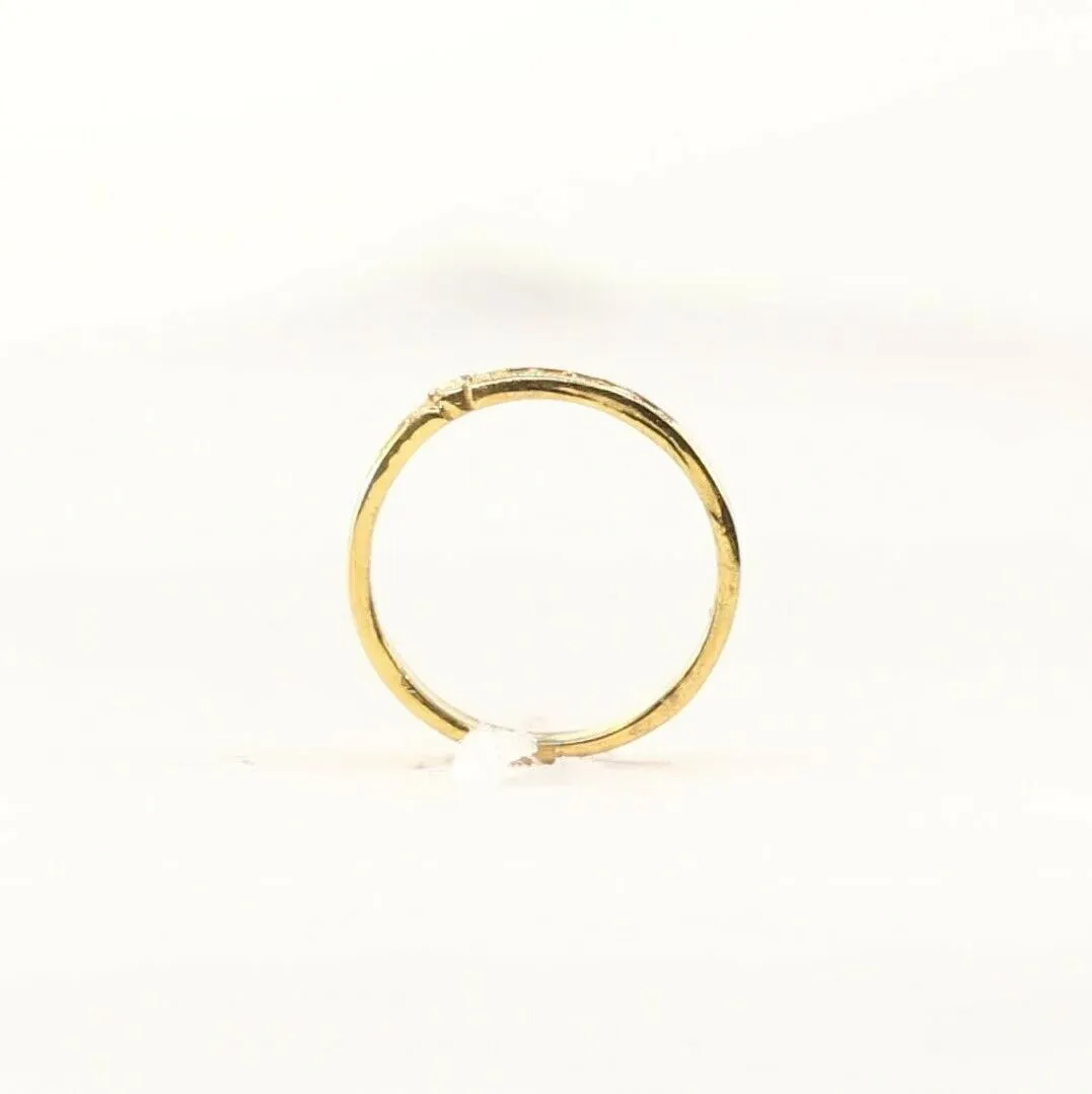 22k Ring Solid Gold ELEGANT Charm Ladies Channel Band SIZE7.35 RESIZABLE r2123