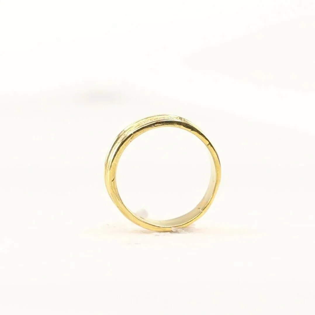 22k Solid Gold Ring - Elegant Ladies Channel Band, Size 7.25, Resizable (R2148)