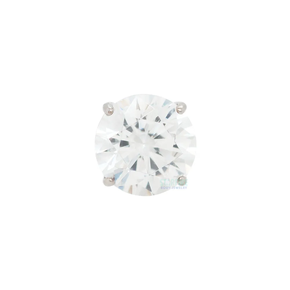 3.5mm Tiffany Prong-Set Brilliant-Cut Gem - on flatback