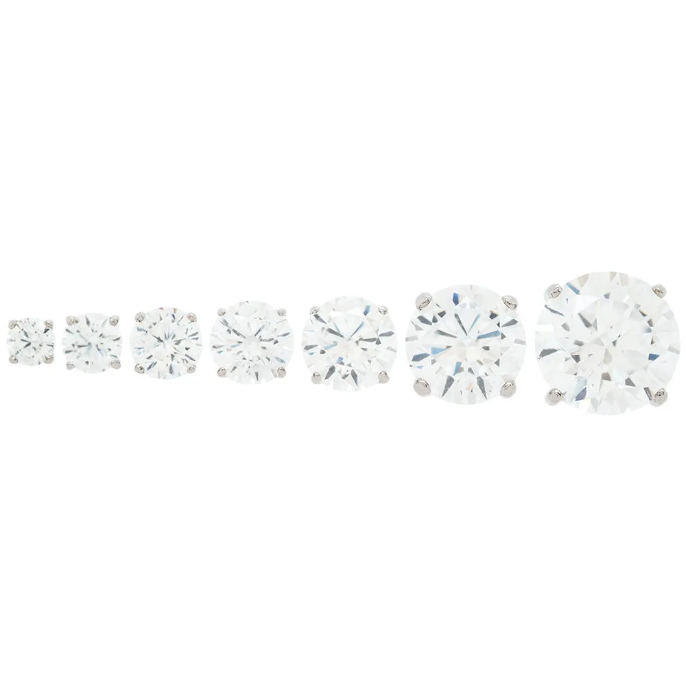 3.5mm Tiffany Prong-Set Brilliant-Cut Gem - on flatback