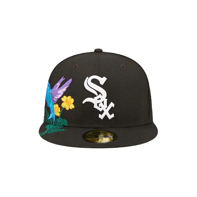 Chicago White Sox Blooming Black 59FIFTY Men's Fitted Hat