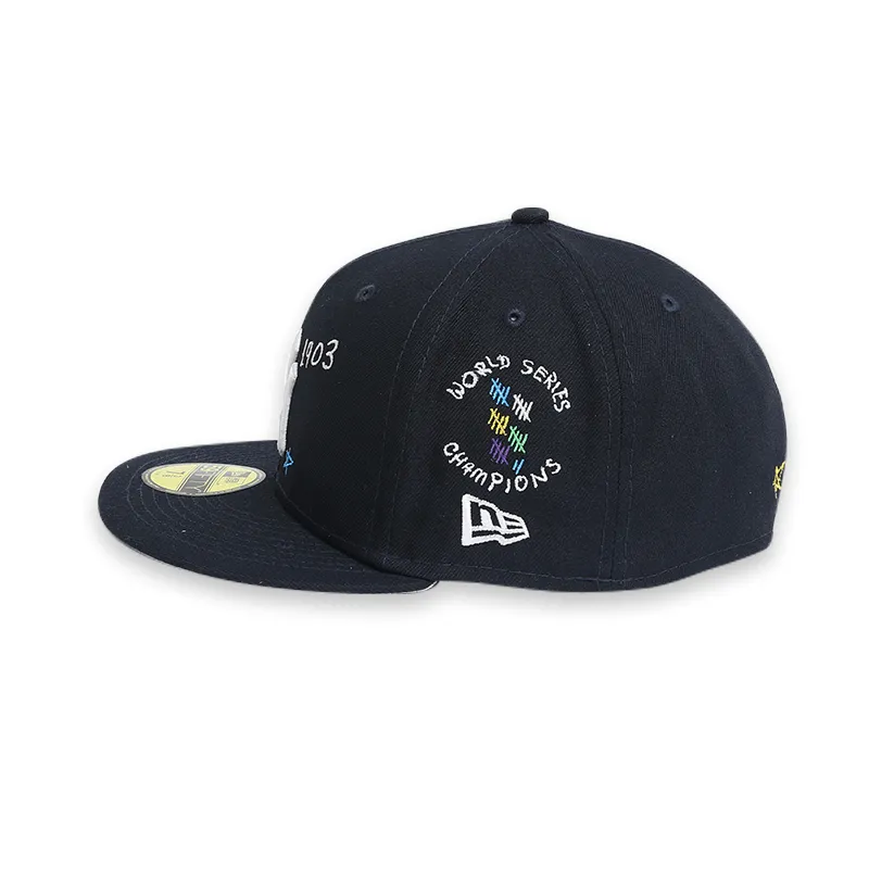 New York Yankees Scribble Navy Men's Fitted Hat