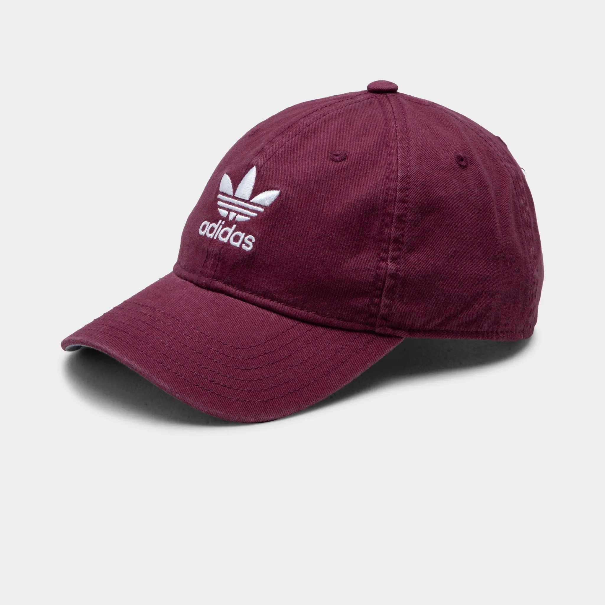 adidas Originals Relaxed Strap-back Hat / Dark Red