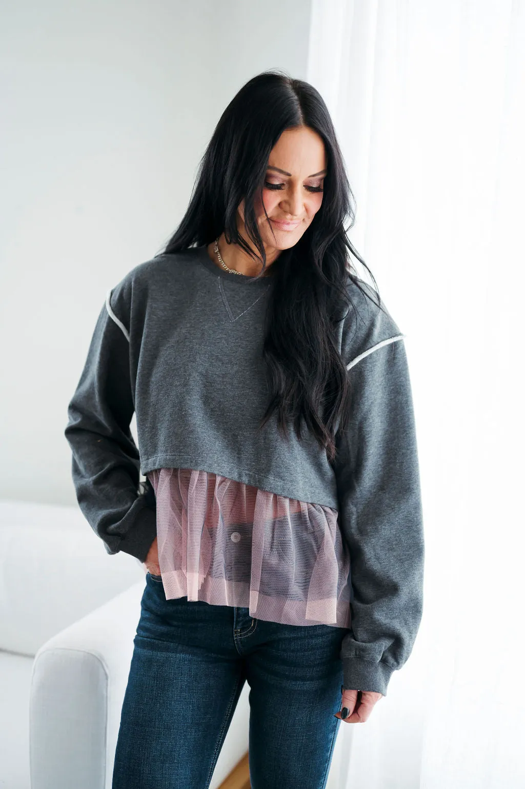 Adrienne Peplum Sweatshirt