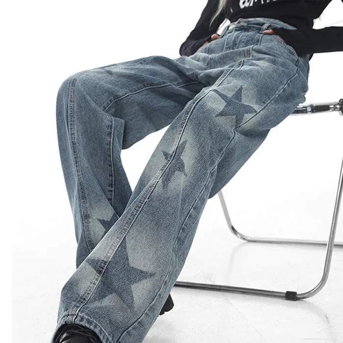 Aesthetic Star Washed Jeans