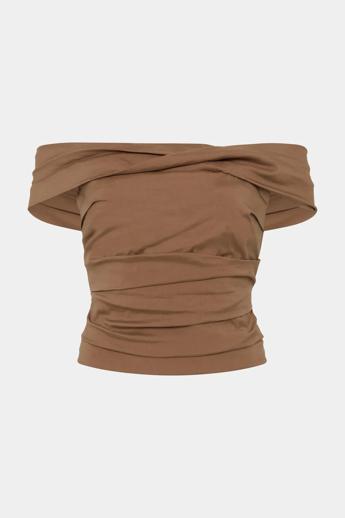 ALBA OFF SHOULDER BODICE - MOCHA