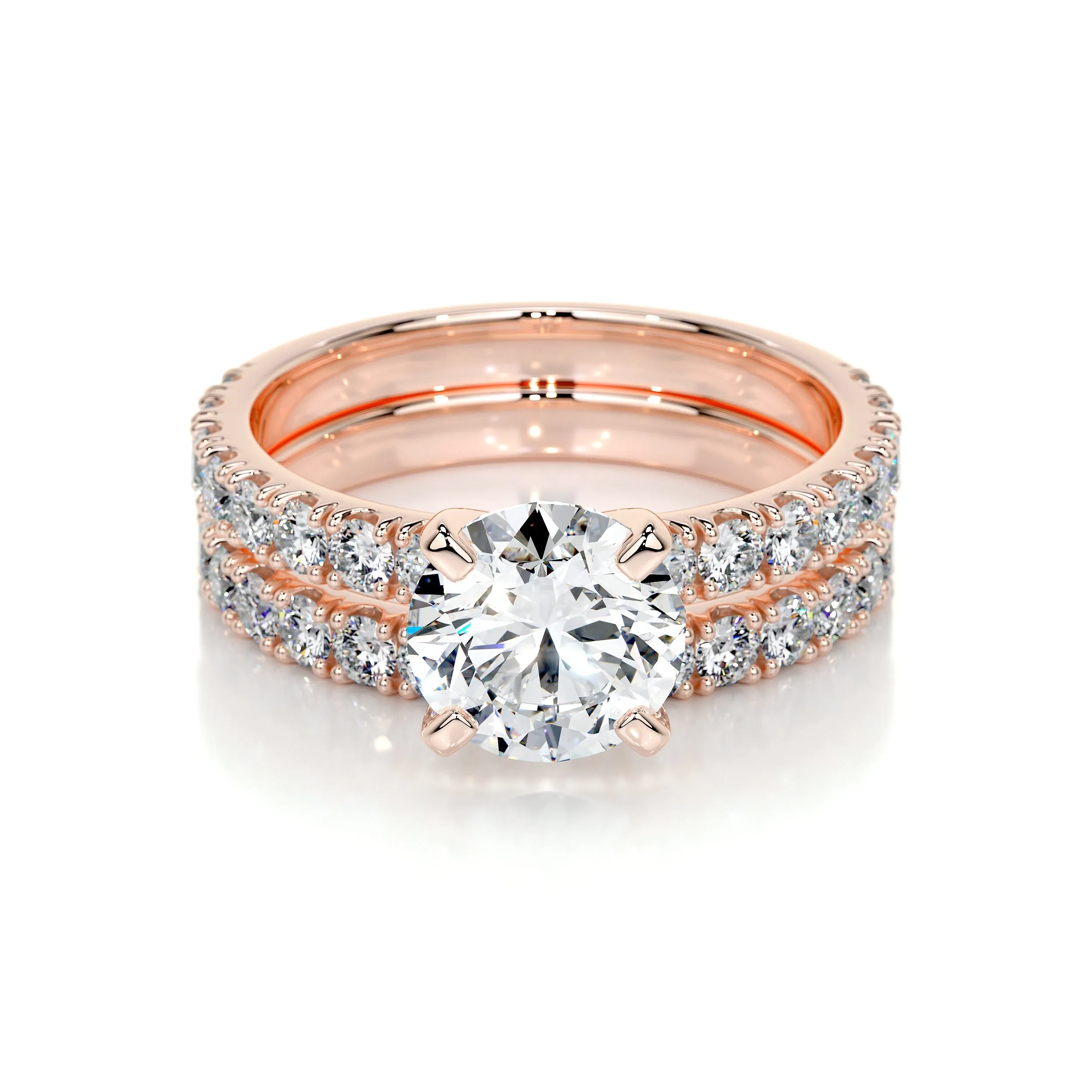 Alison Lab Grown Diamond Bridal Set -14K Rose Gold