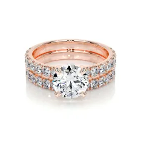 Alison Lab Grown Diamond Bridal Set -14K Rose Gold