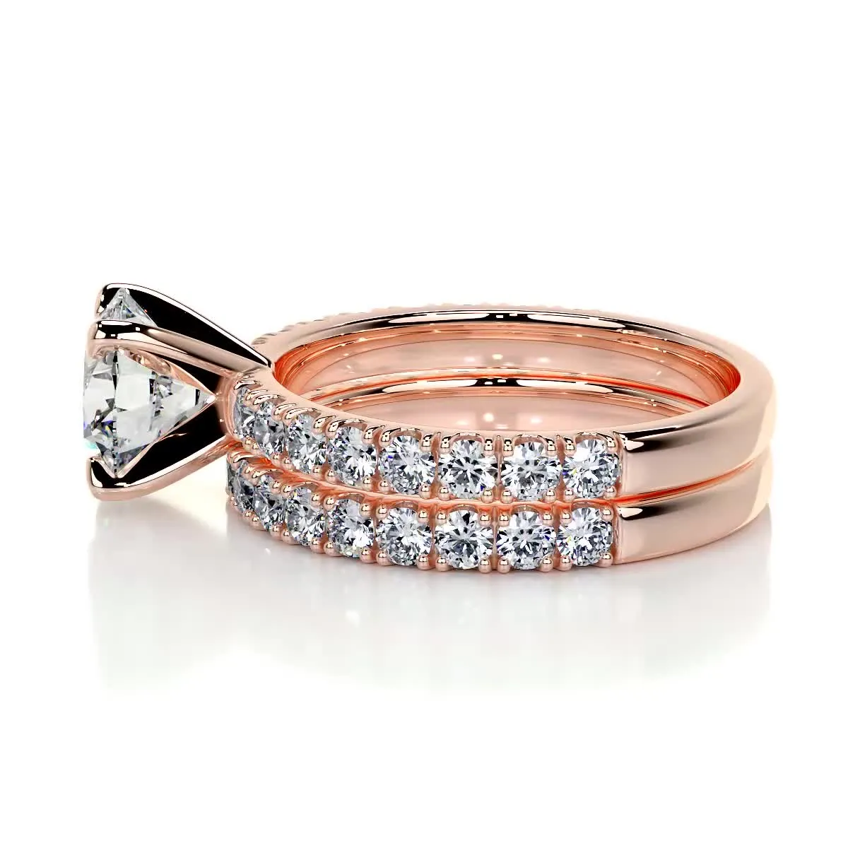 Alison Lab Grown Diamond Bridal Set -14K Rose Gold