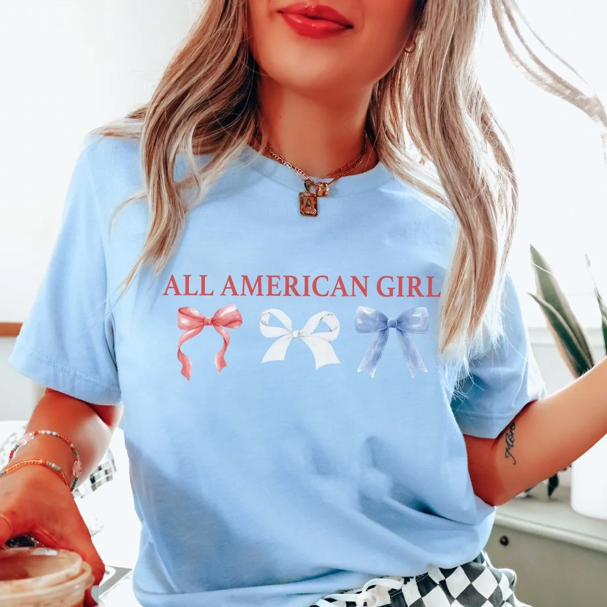 All American Girl Bows Tee