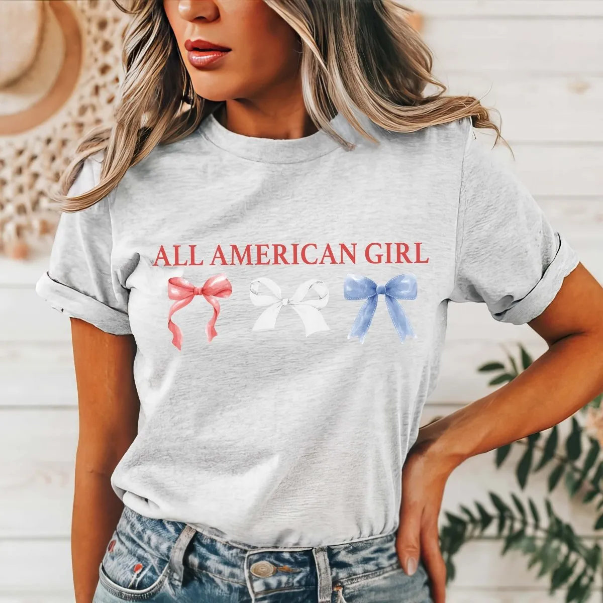 All American Girl Bows Tee