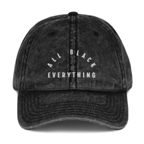 All Black Everything Washed Vintage Dad Hat