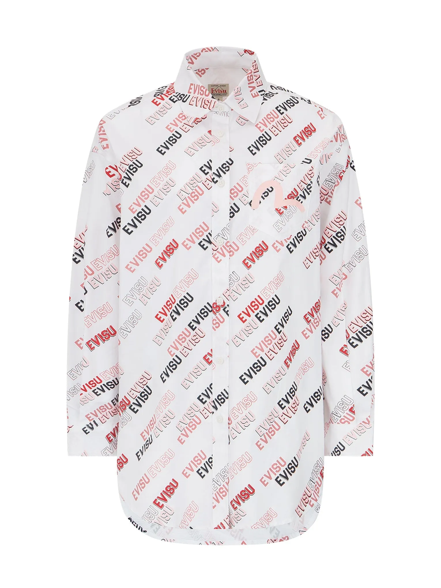 Allover Logo Print Shirt Dress