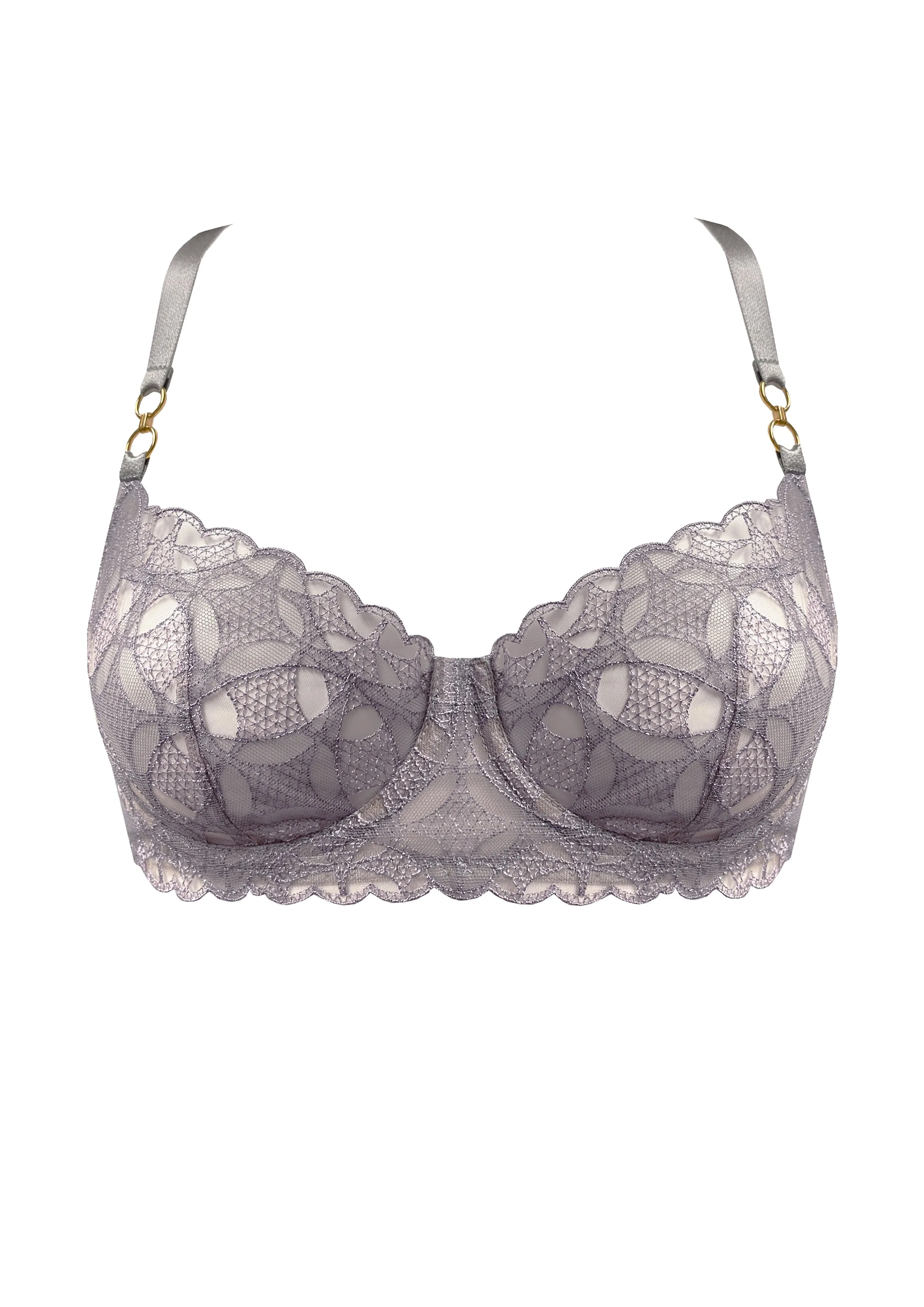 Balconette Wire Bra in Platinum color