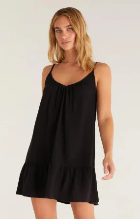 Chic Mini Dress with Gauze Fabric