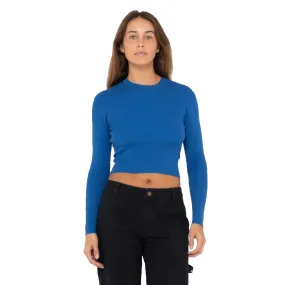 Amelia Cropped Long Sleeve Knit Top - Womens