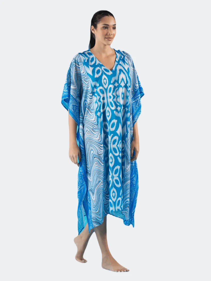 Amelie Kaftan Women Beach Dress Blue