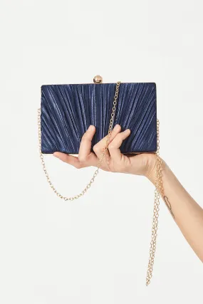 Amina Clutch Bag In Navy