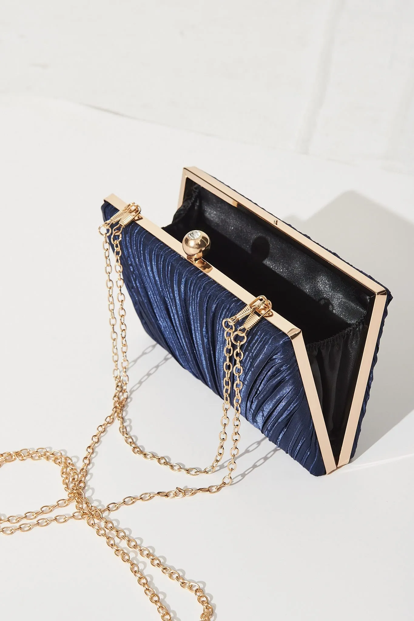 Amina Clutch Bag In Navy