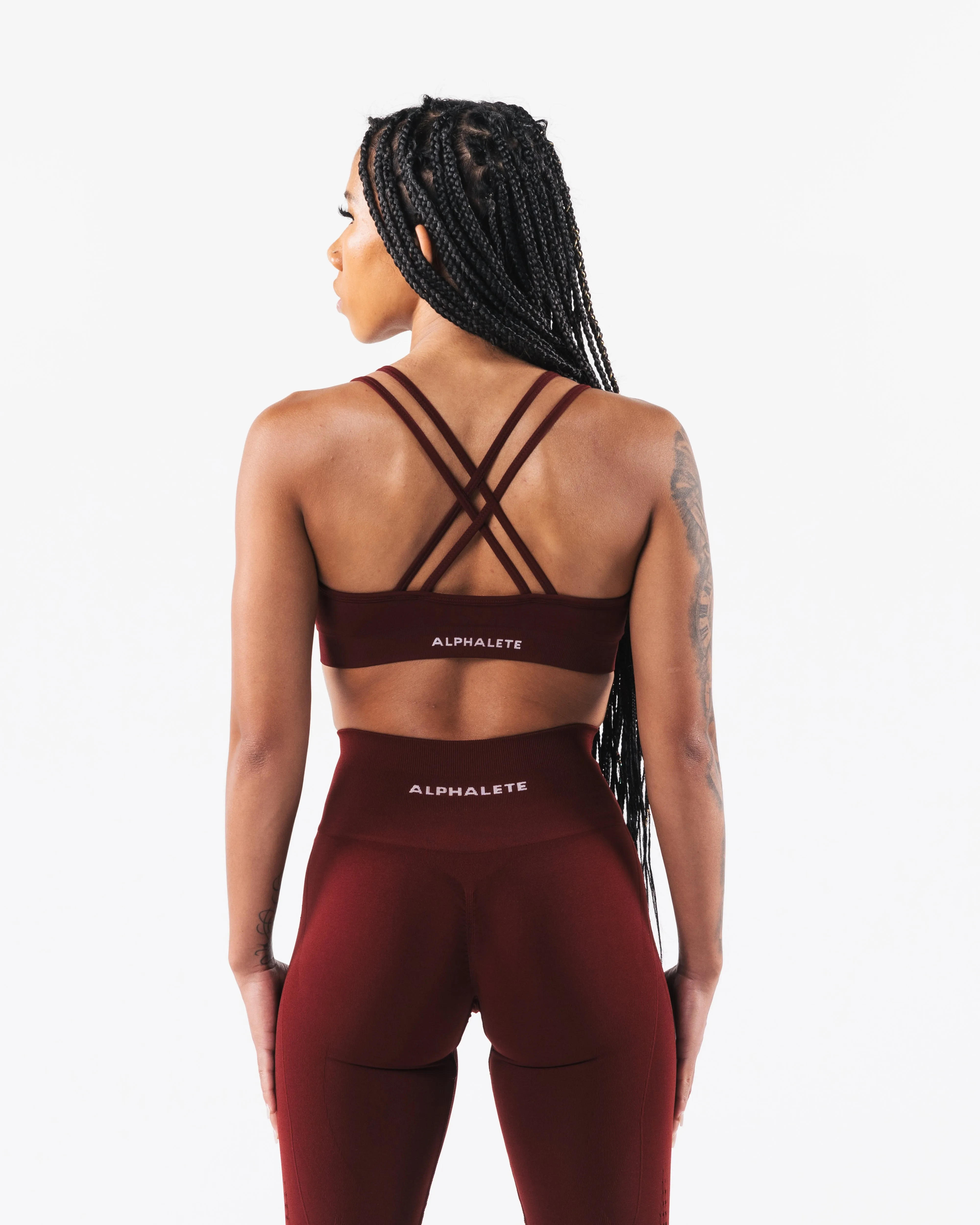 New Burgundy Amplify Deep V Bra