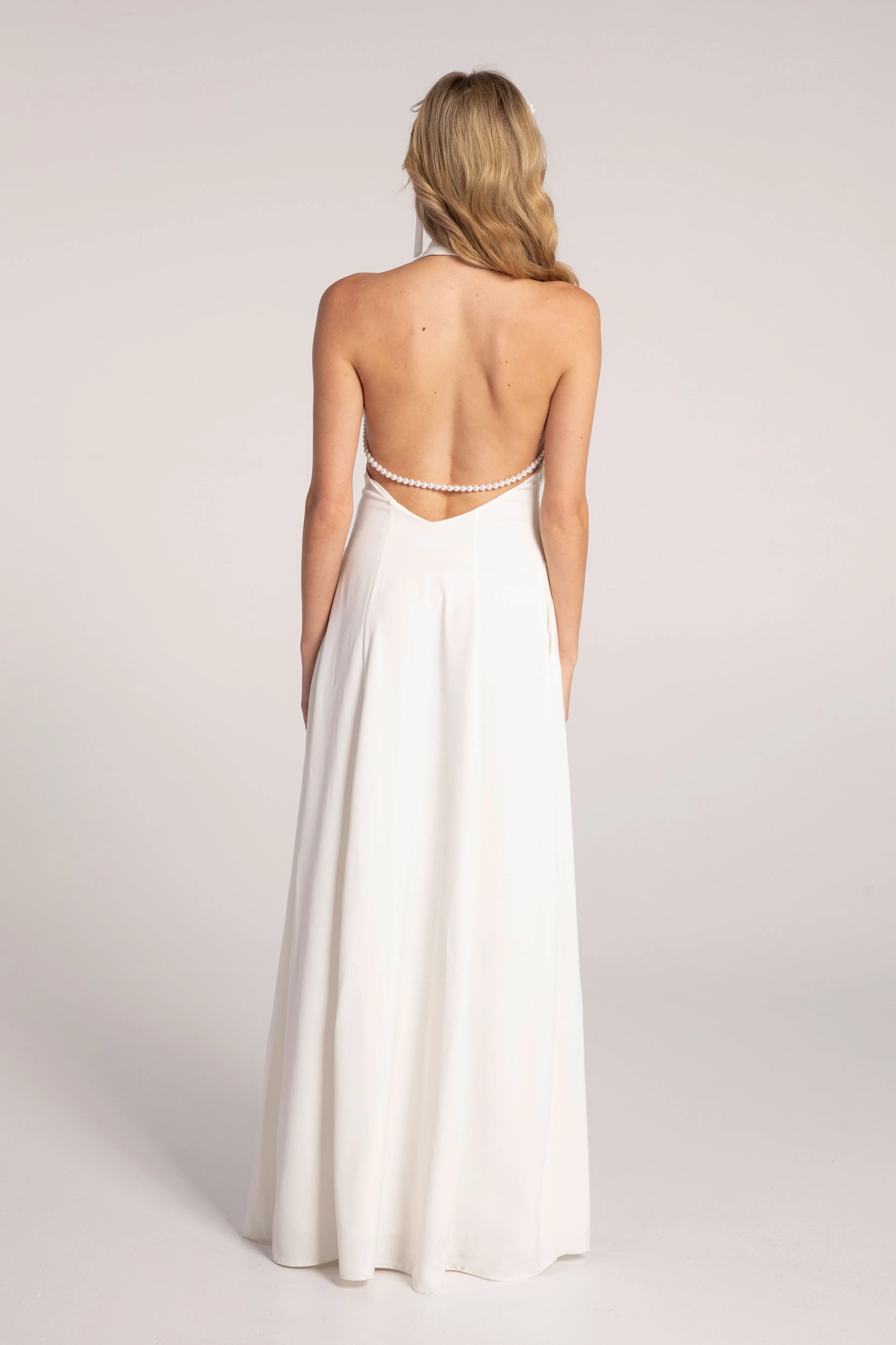 White Satin Aniya Dress