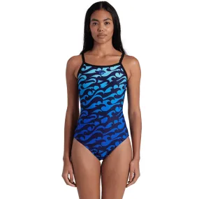 Arena - Surfs Up Light Drop Back Ladies Swimsuit - Black/Multi