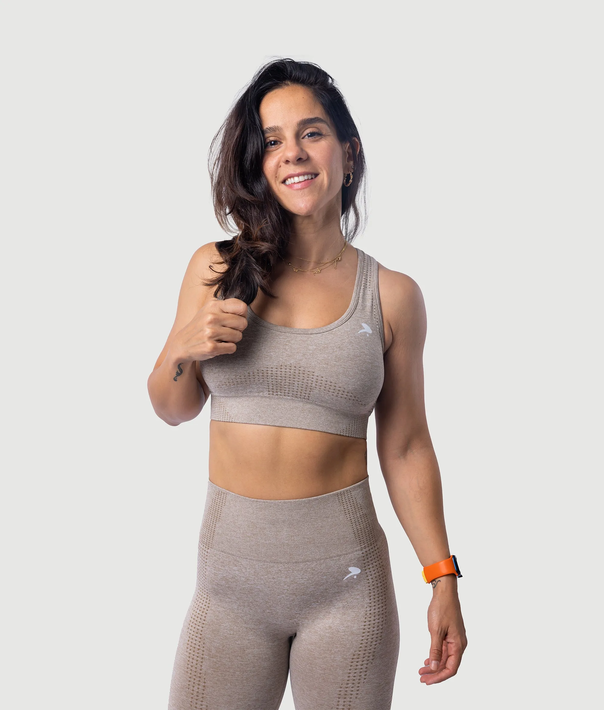 ATHENA SEAMLESS SPORTS BRA - SAND