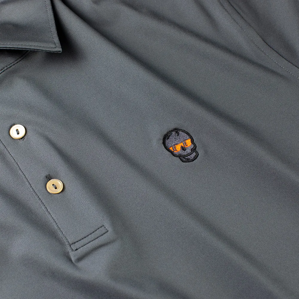 Atomic Orange Skull Polo