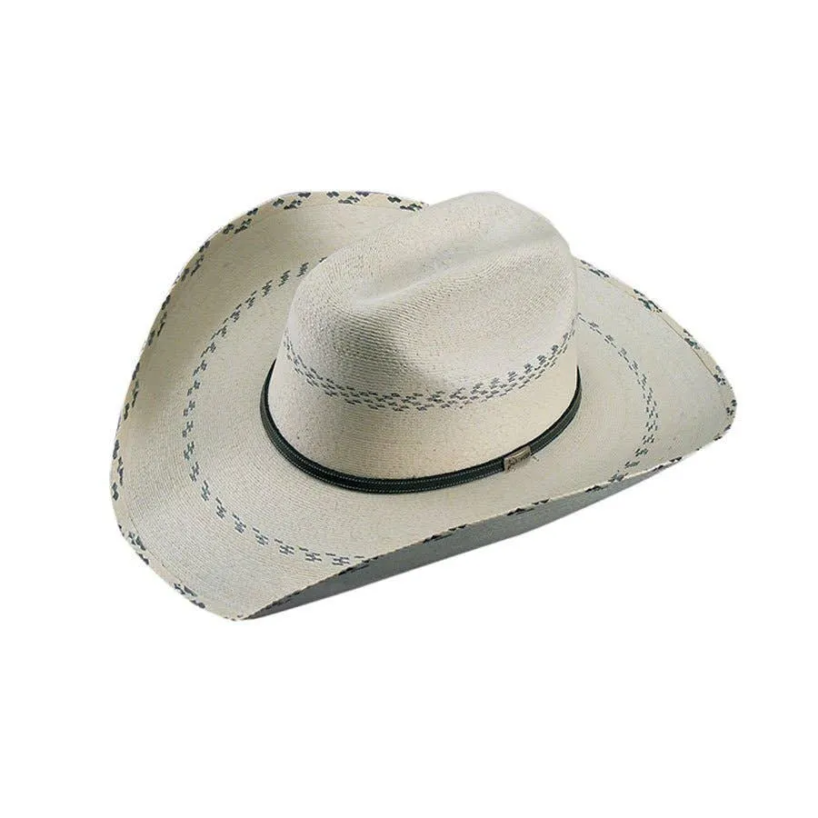 Atwood Kid's Black Pinto Palm Leaf Cowboy Hat