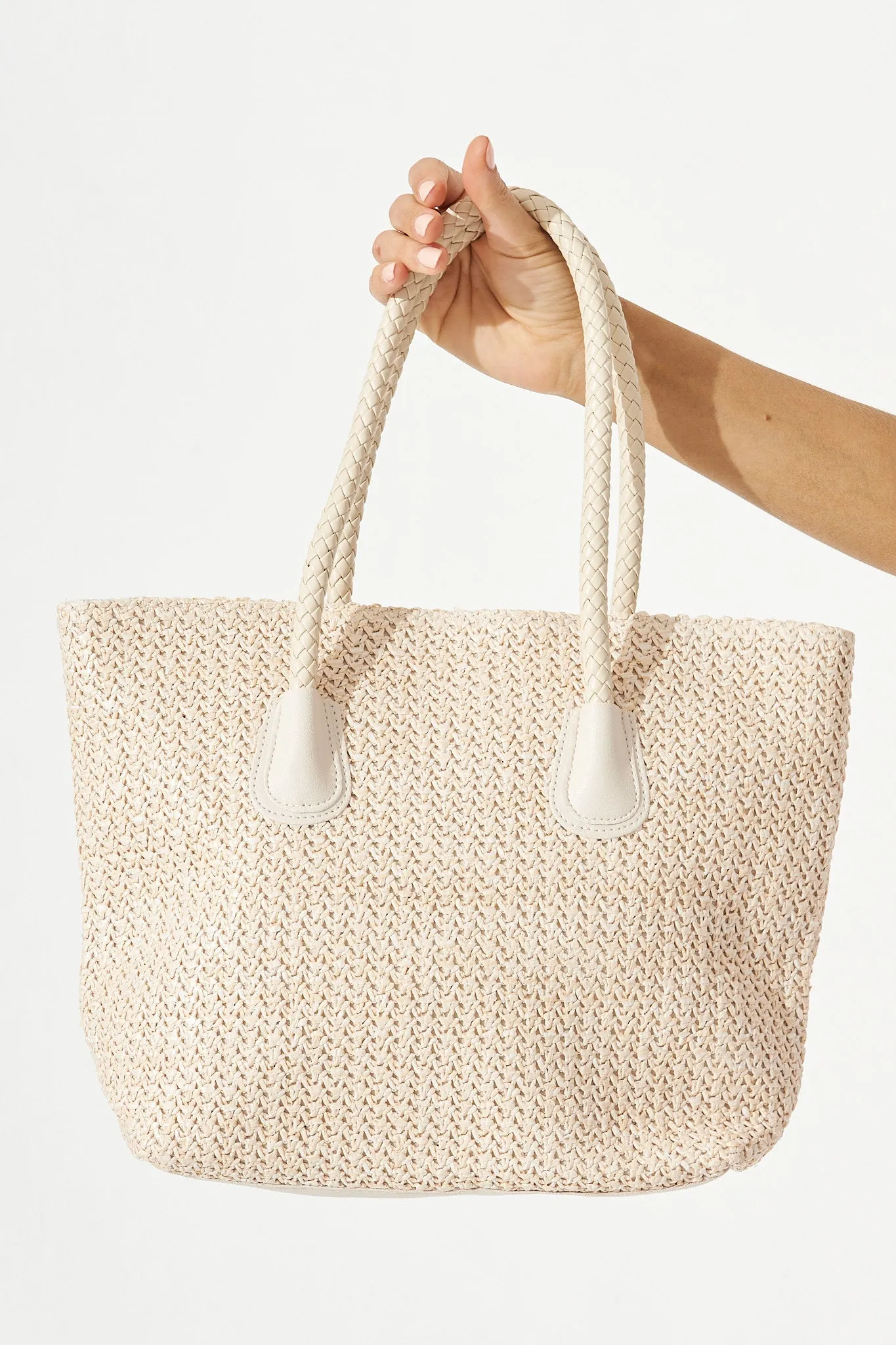 August + Delilah Aurora Tote Bag In Cream