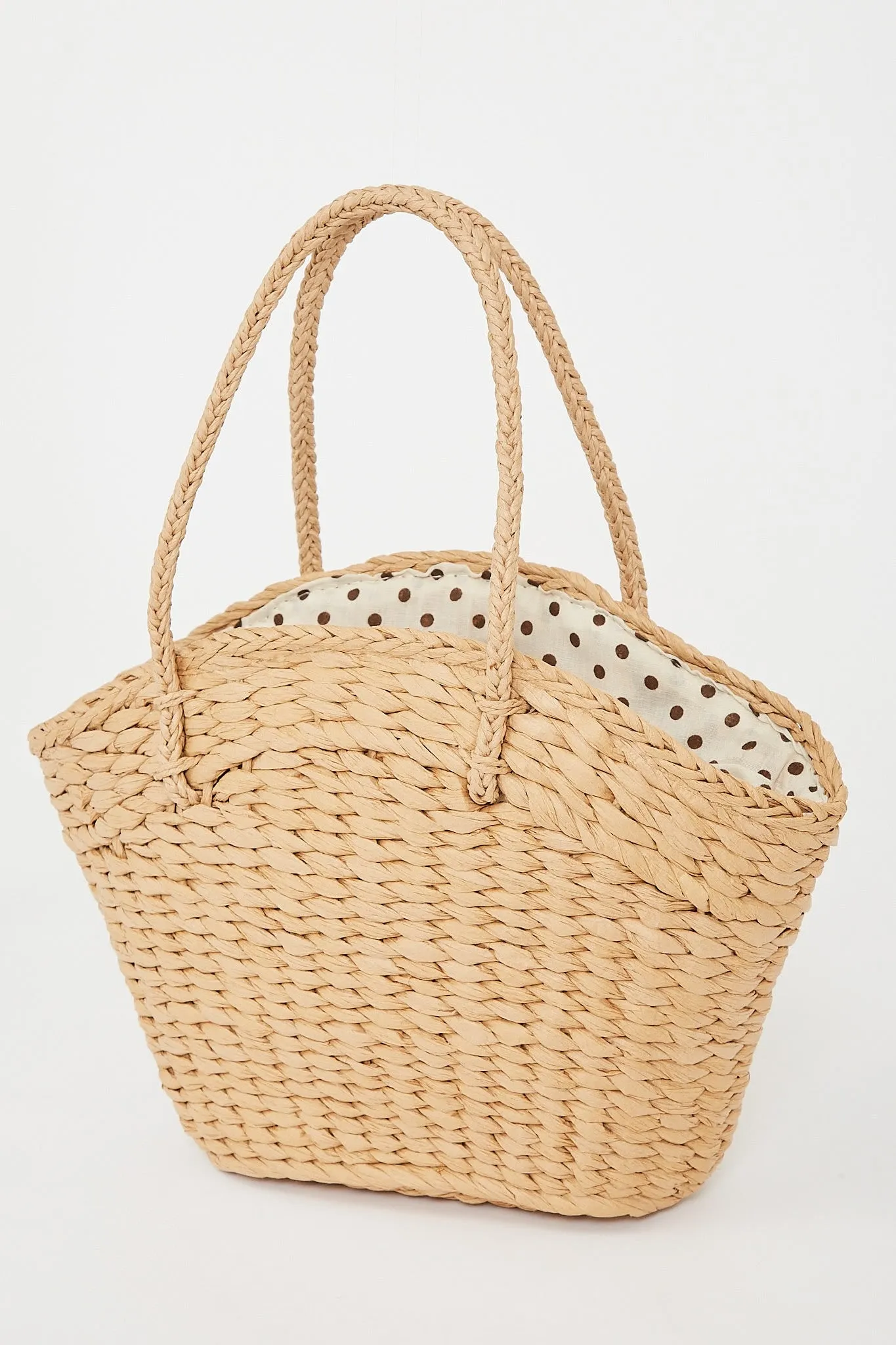 August + Delilah Sheina Straw Bag In Tan