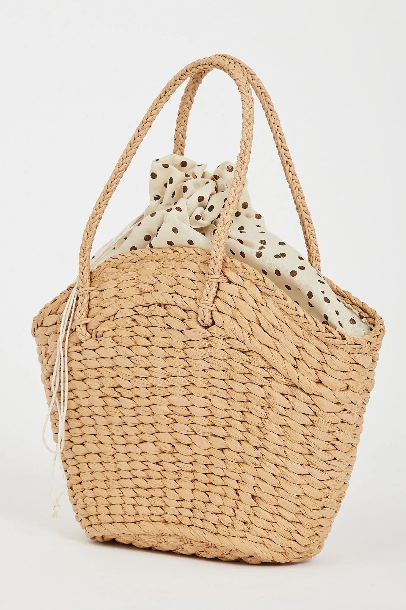 August + Delilah Sheina Straw Bag In Tan