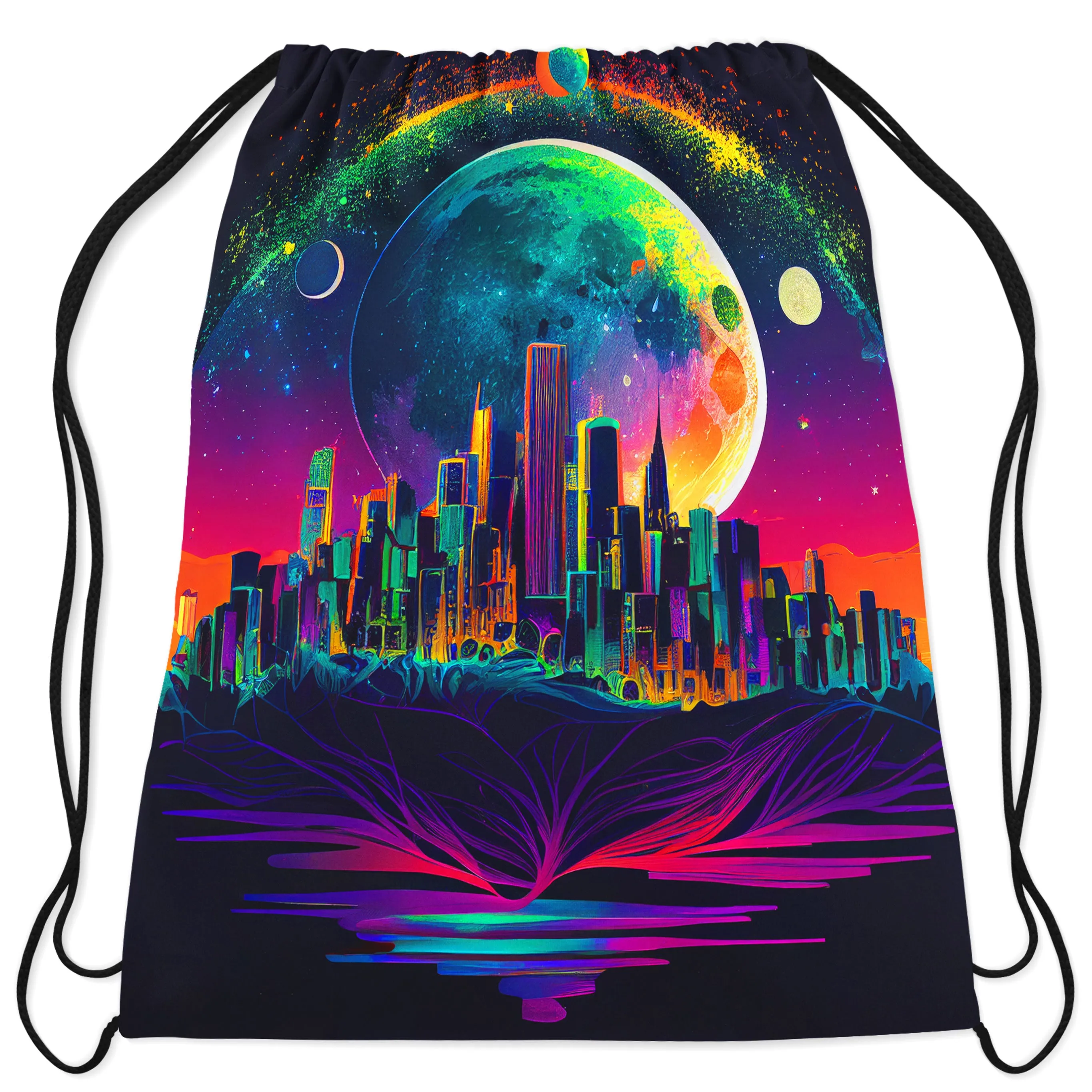 Back to Reality Drawstring Bag