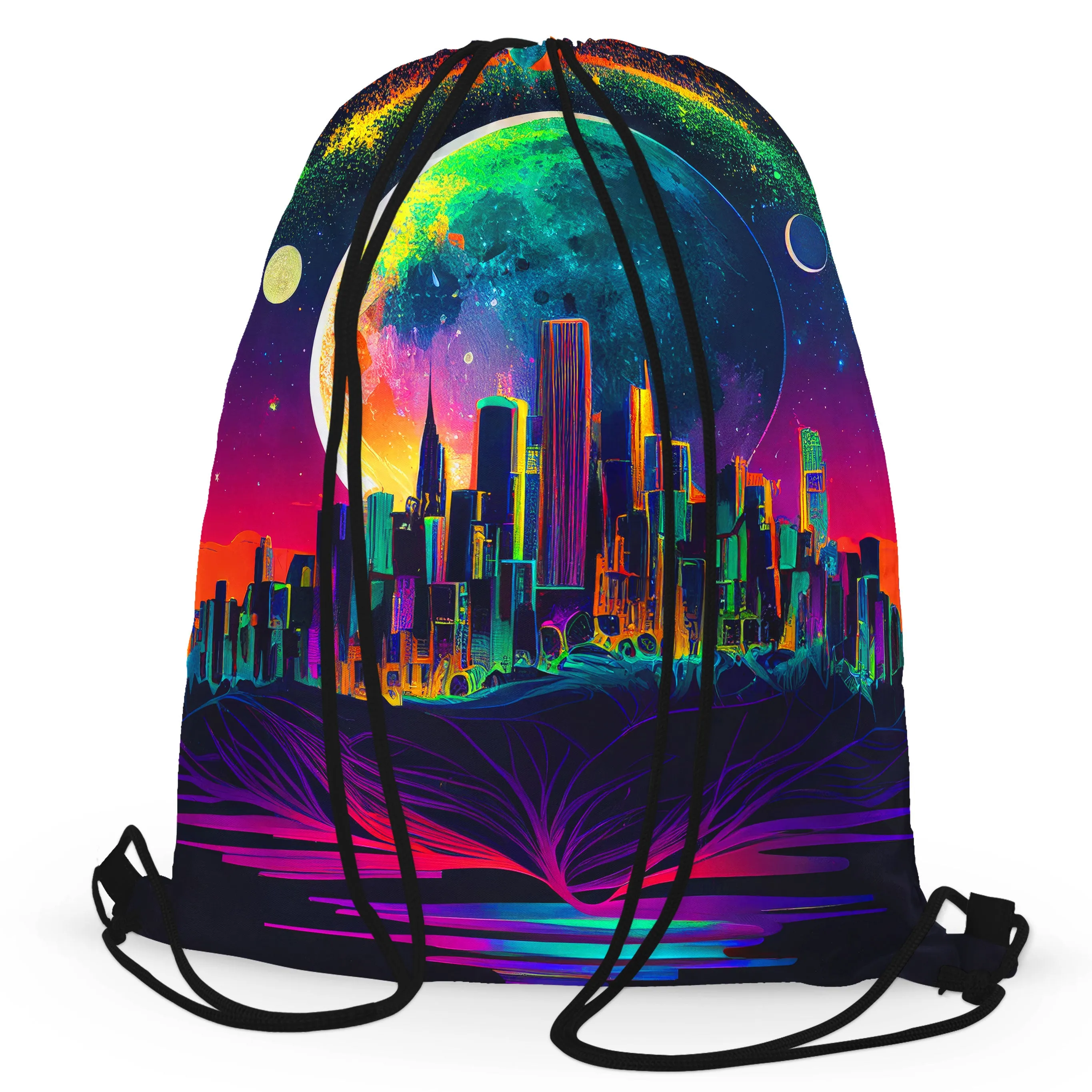 Back to Reality Drawstring Bag