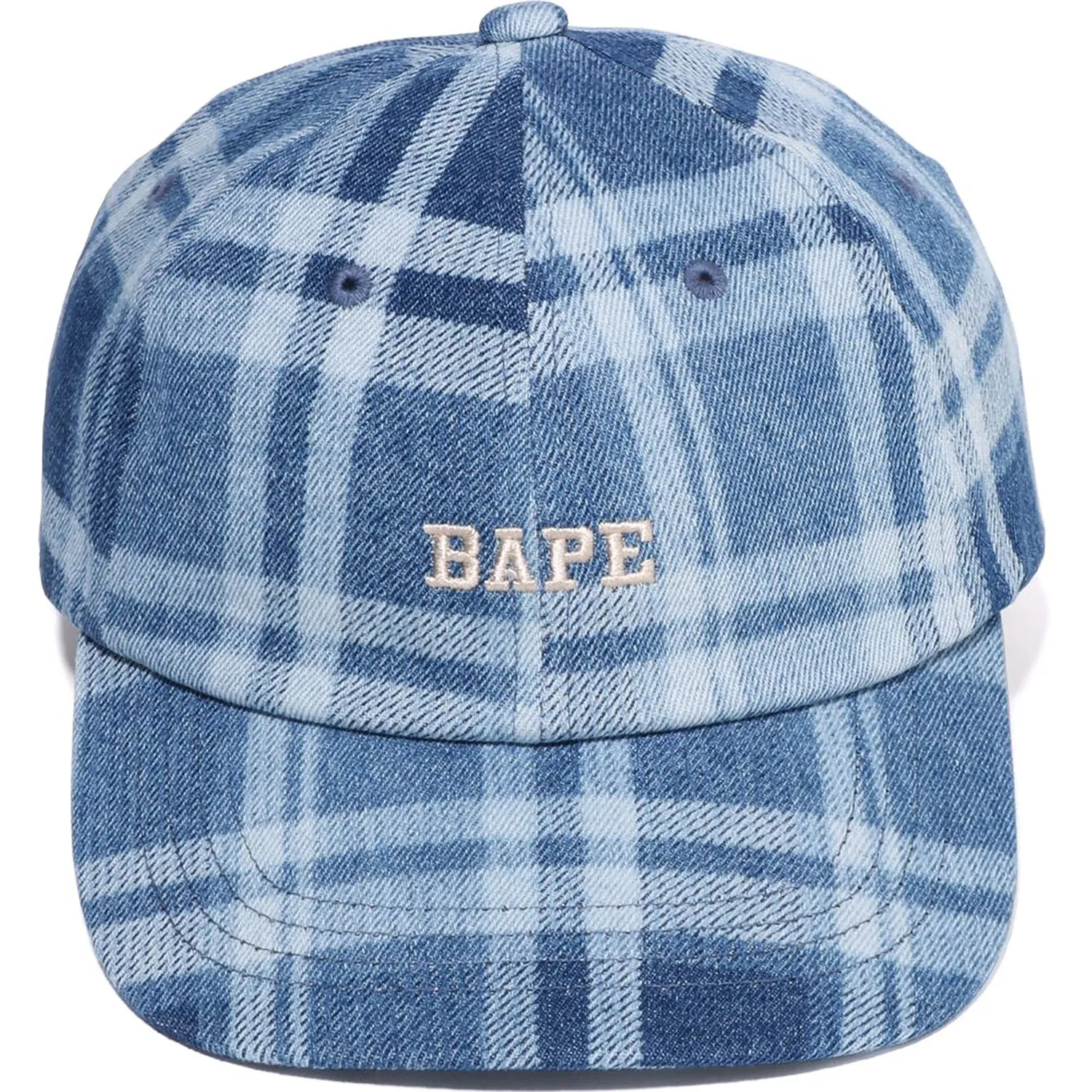 Denim Cap with BAPE Check Pattern for Women