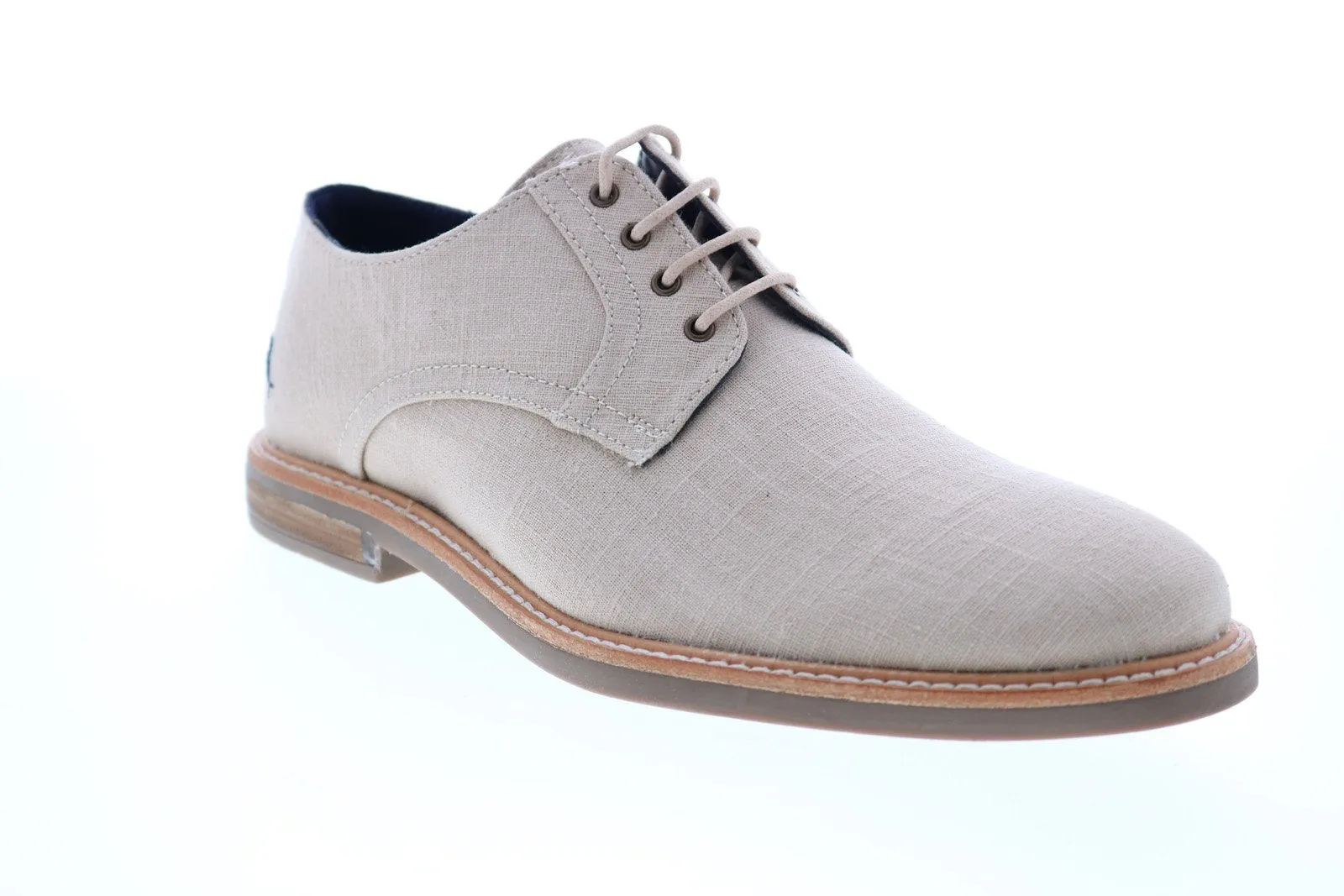 Beige Plain Toe Oxfords