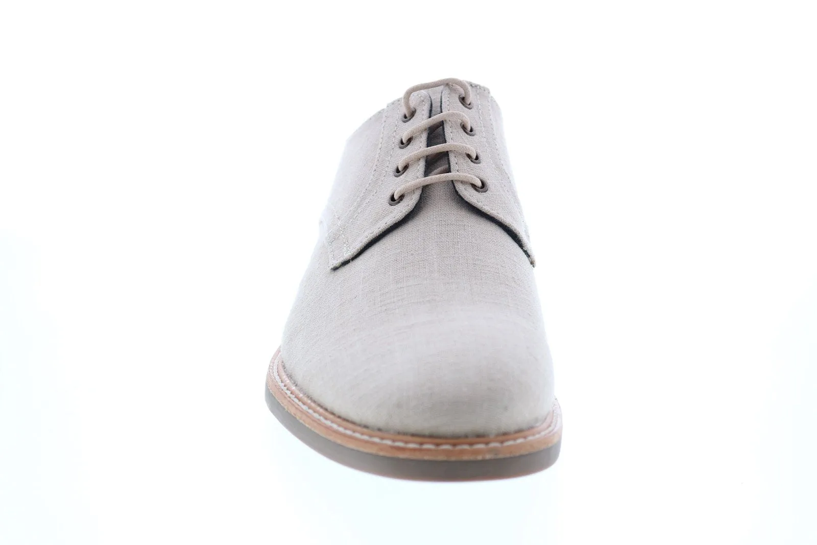 Beige Plain Toe Oxfords