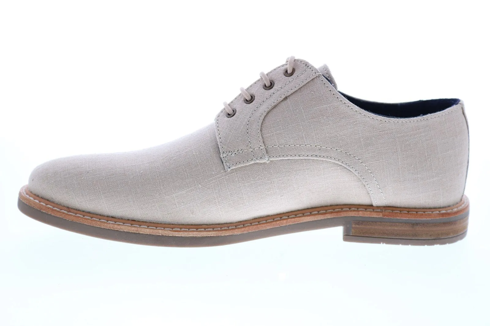 Beige Plain Toe Oxfords