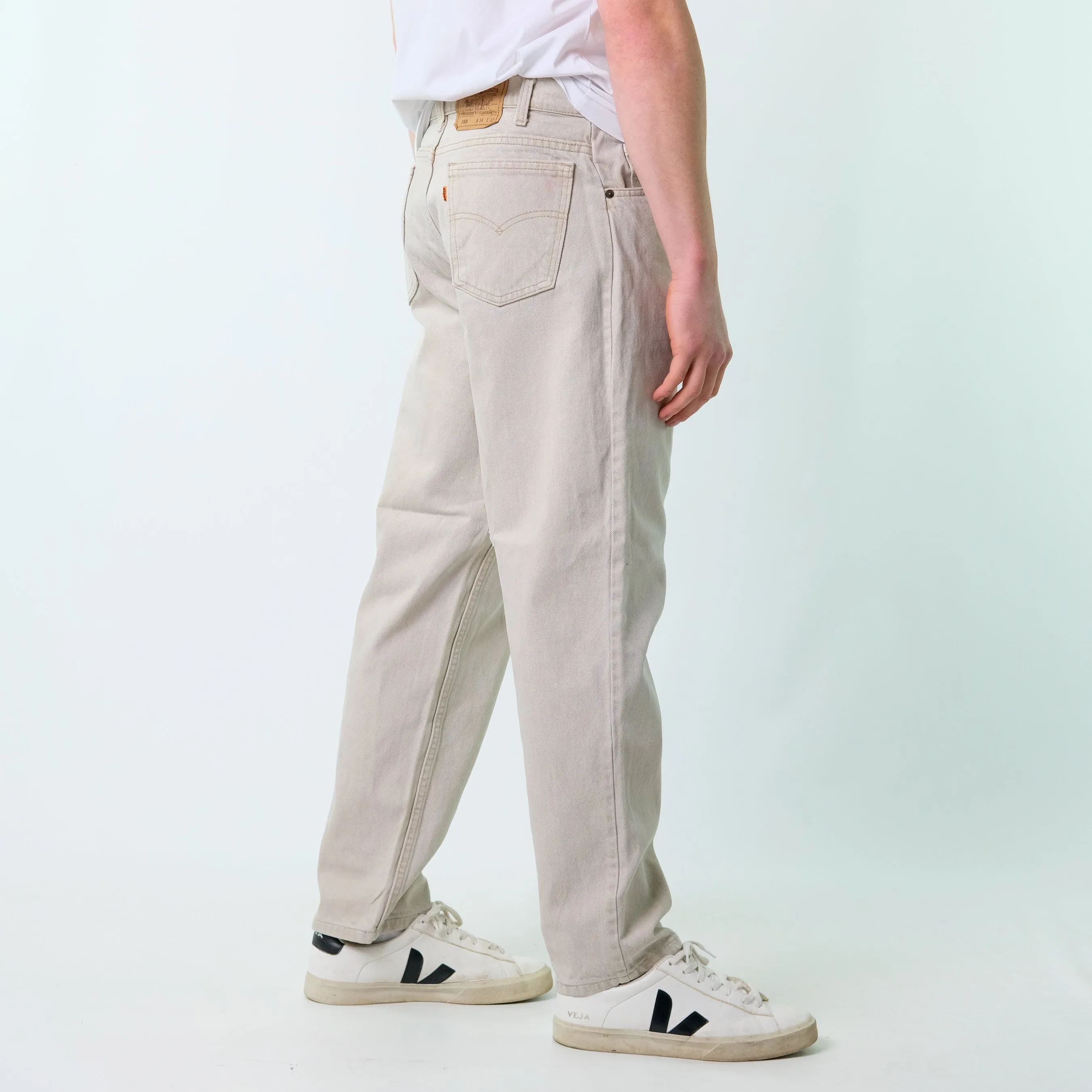 Beige y2ks Levi's 550 Denim Jeans Baggy Pants (34x32)