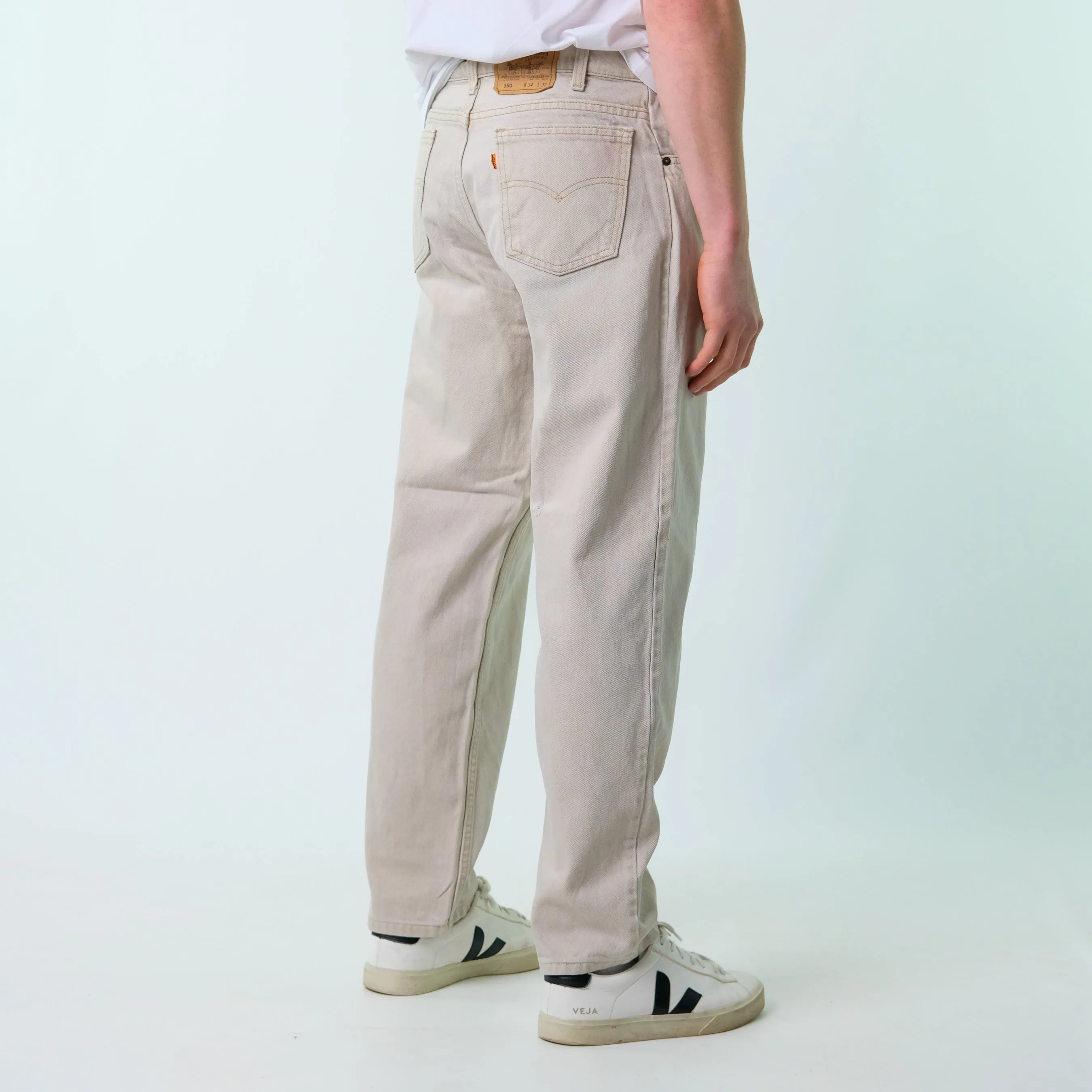 Beige y2ks Levi's 550 Denim Jeans Baggy Pants (34x32)