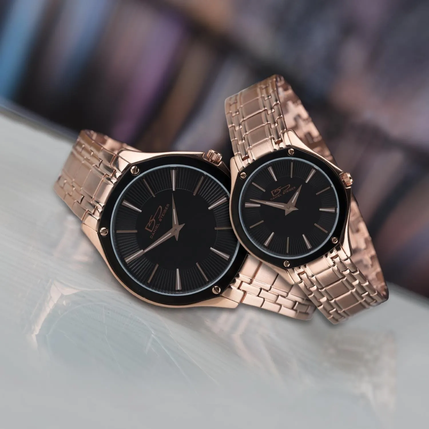 Men's Black and Rose Watch