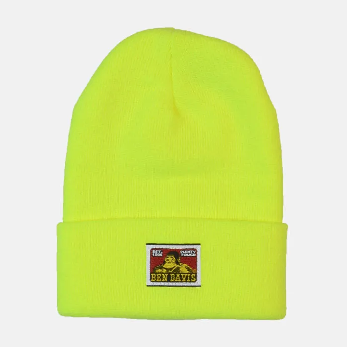 Ben Davis Cuffed Knit Beanie Safety Yellow