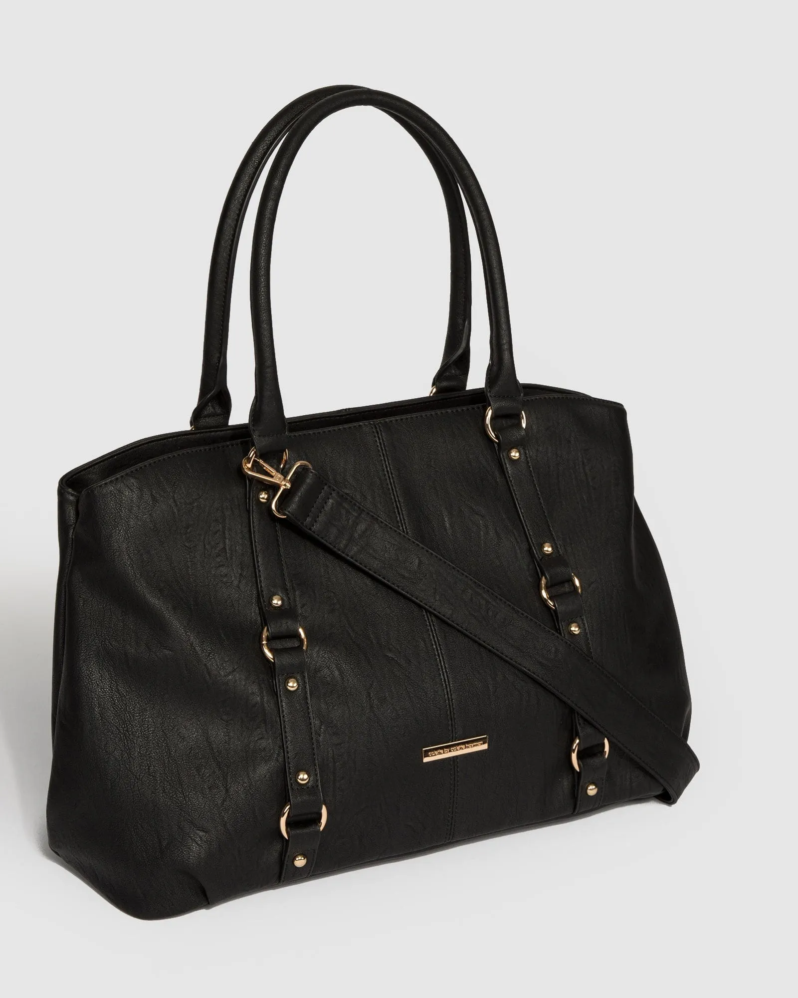 Black Alice Stud Weekender Bag