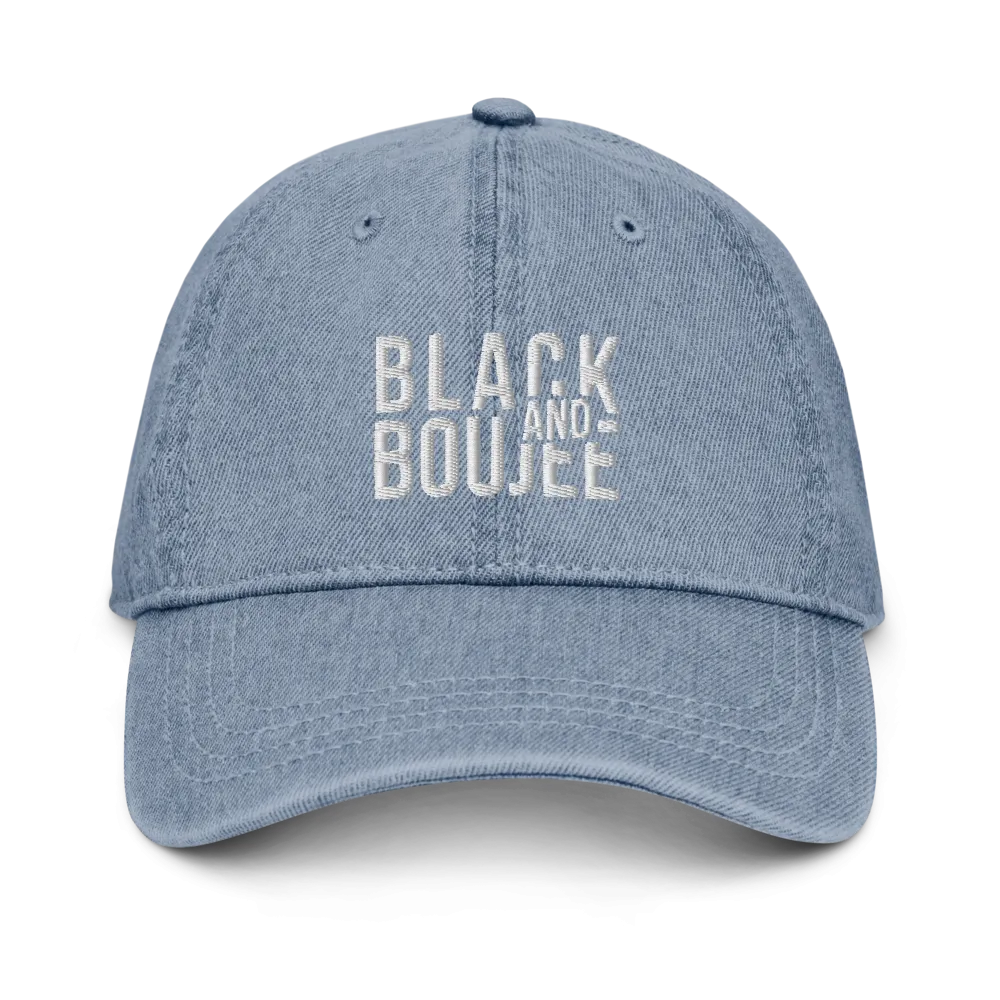 Black and Boujee Denim Dad Hat