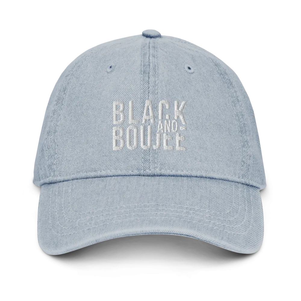 Black and Boujee Denim Dad Hat